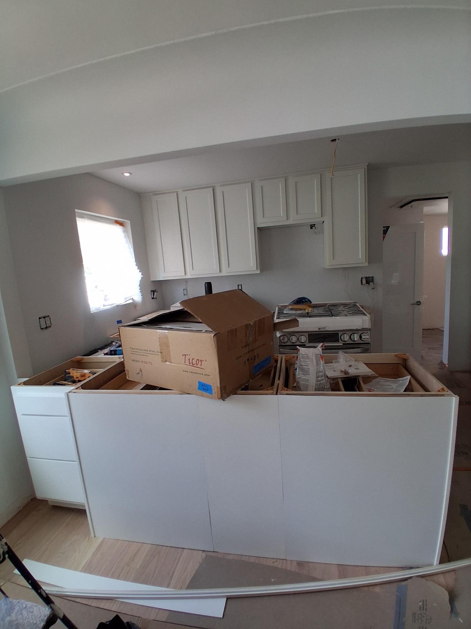 Kitchen Island Cabinet Installation
